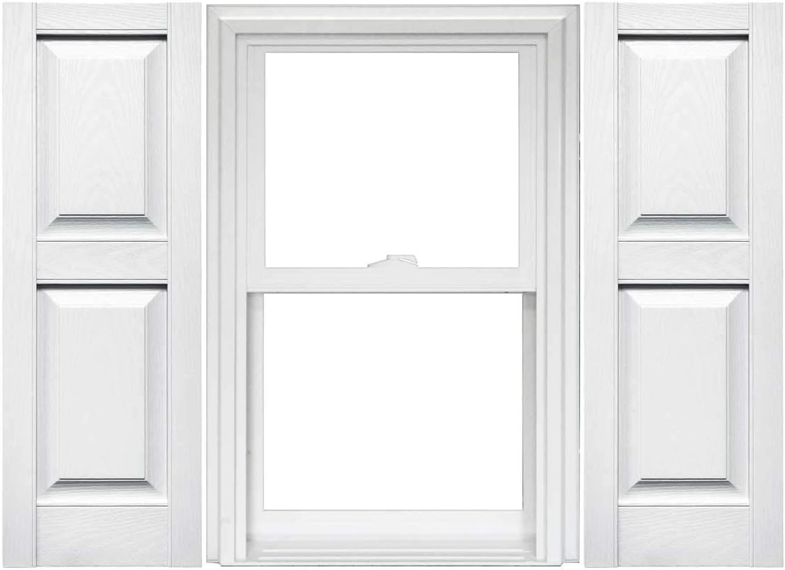 Raised Panel Vinyl Shutters 1 Pair 14.75 x 59 Classic Blue Z80687