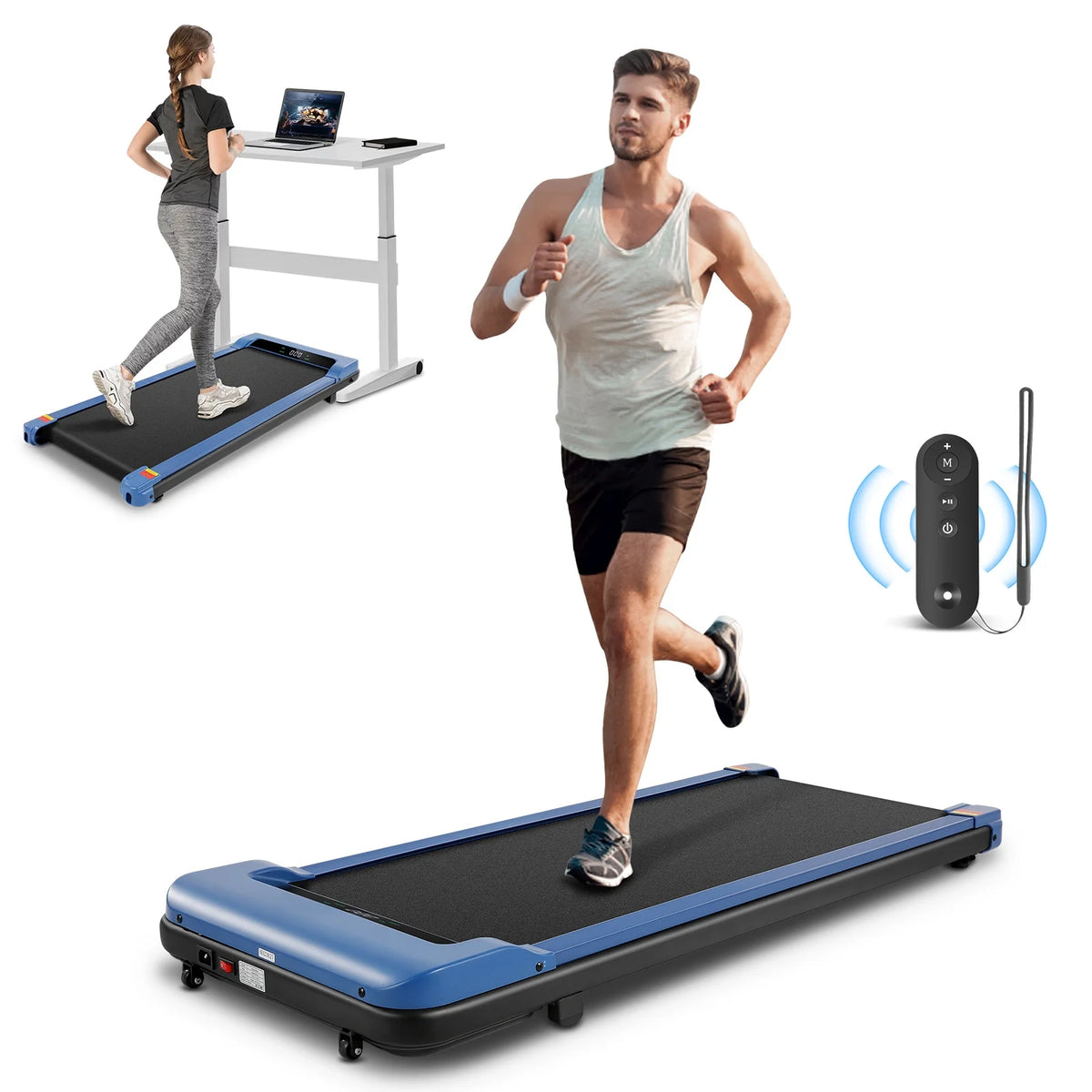 2.5HP Under Desk Treadmill with LED Display Wireless Remote Control I8279