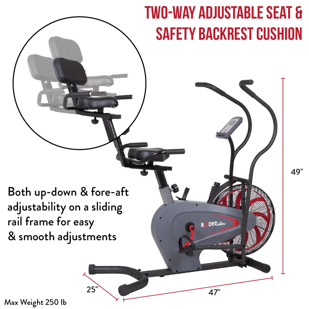 Upright Fan Bike with Heart Rate Monitor I75008