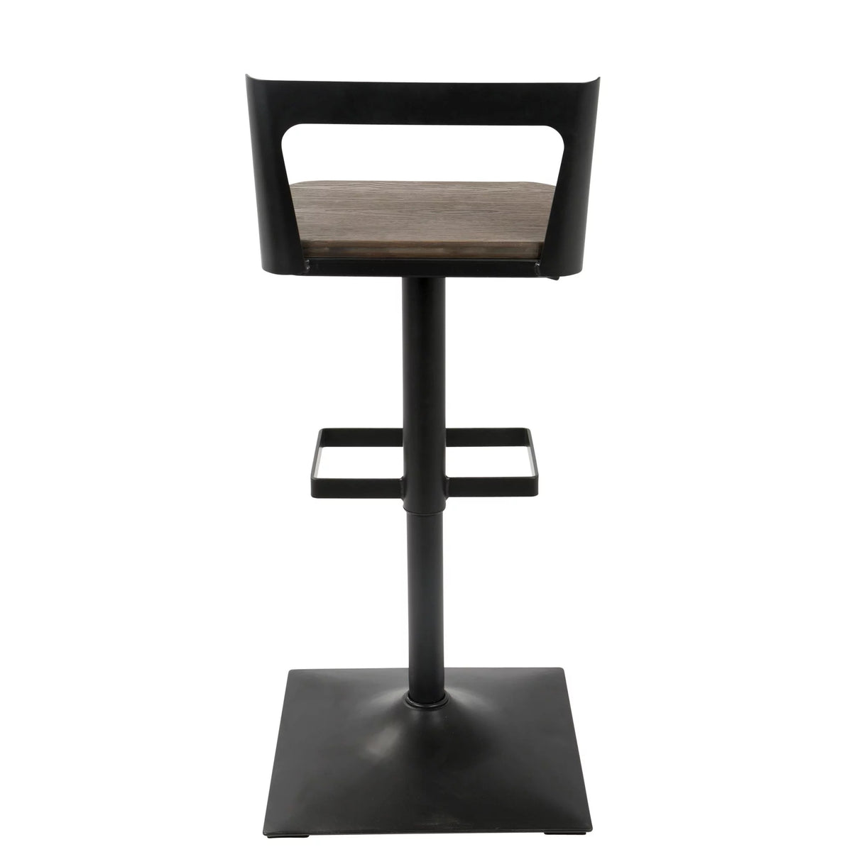 Adjustable Barstool in Black and Espresso B653