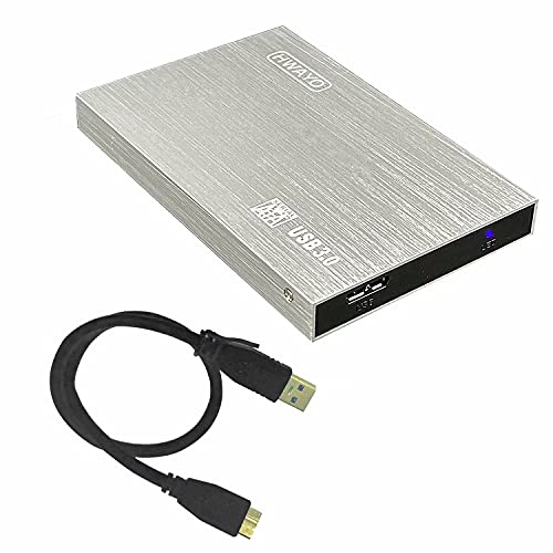 1TB Ultra Slim Portable External Hard Drive USB3.0 Silver T435415
