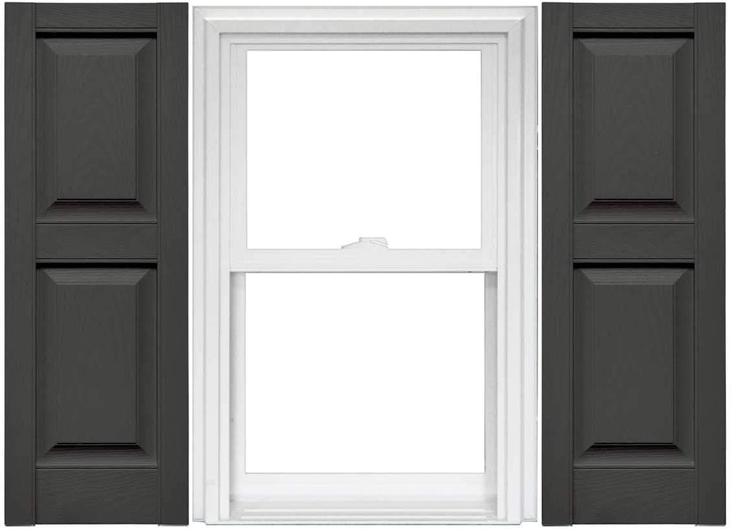 Raised Panel Vinyl Shutters 1 Pair 14.75 x 59 Classic Blue Z80687