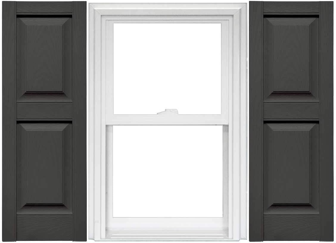 Raised Panel Vinyl Shutters 1 Pair 14.75 x 59 Classic Blue Z80687