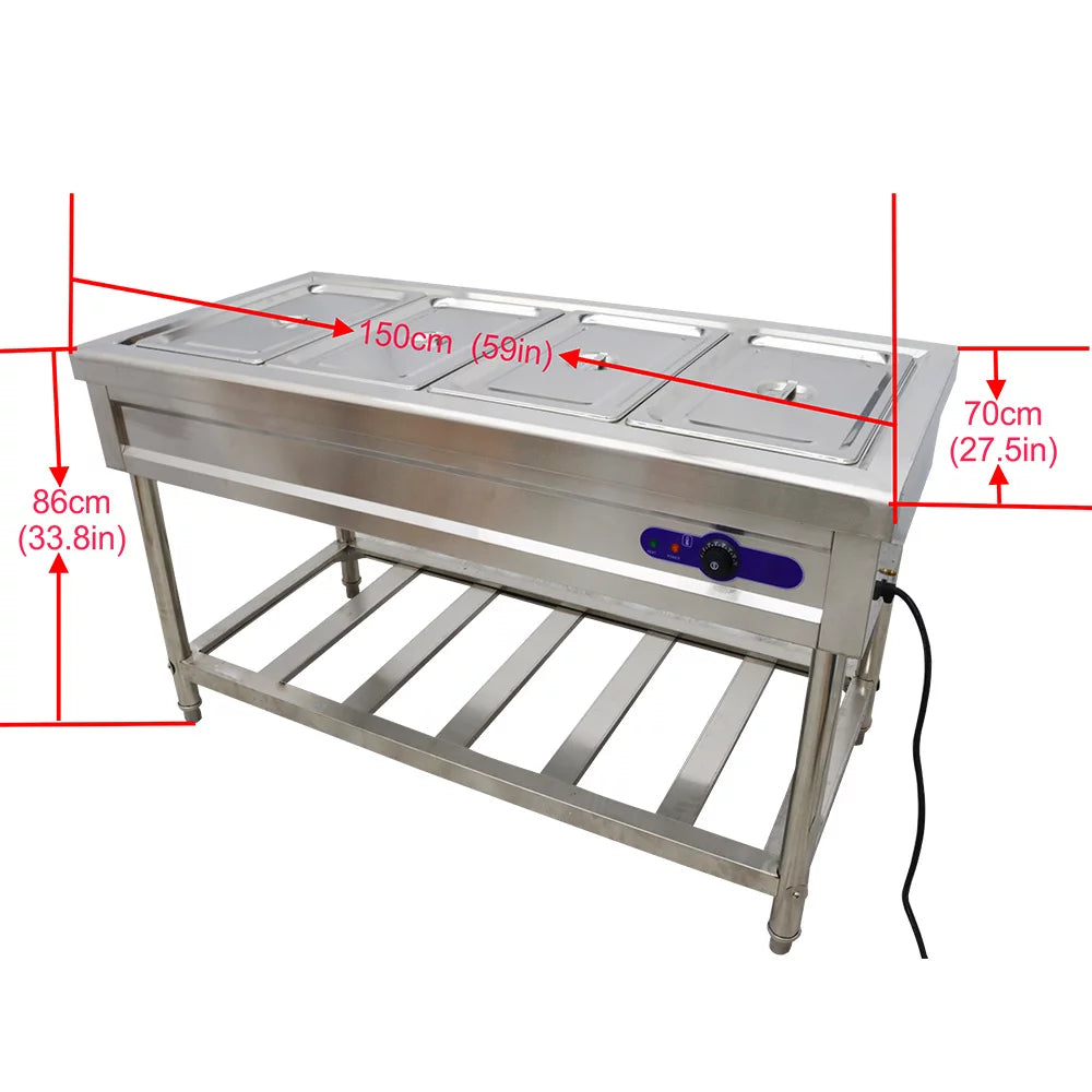 4 Well Stainless Steel Electric Food Warmer J75513