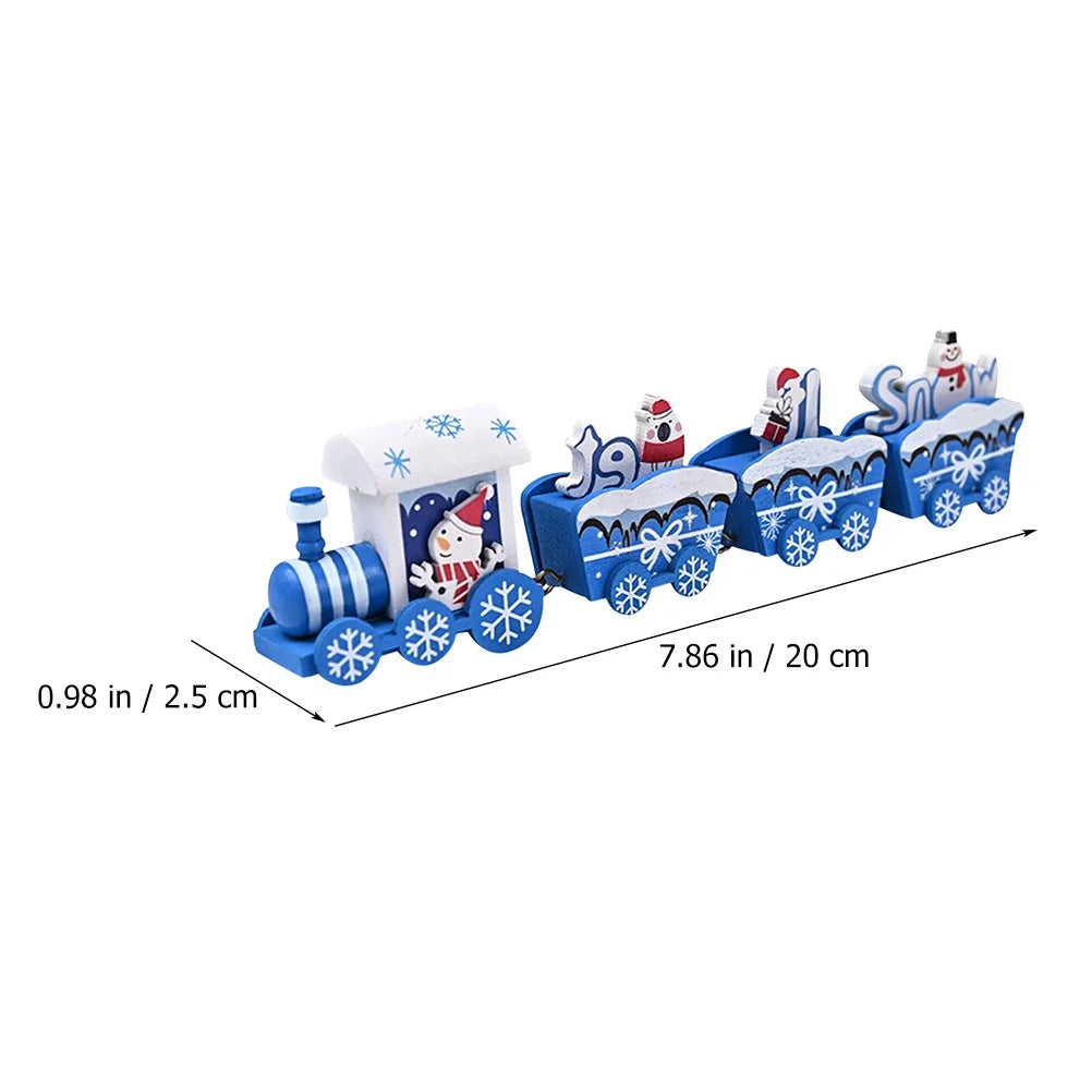 Christmas Wooden Train Playset 4 Boxes Q618892