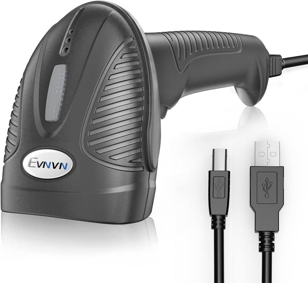 Handheld USB 2D Barcode Scanner QR PDF417 Data Matrix 1D Bar Code Reader with USB Cable Pack of 2 E484