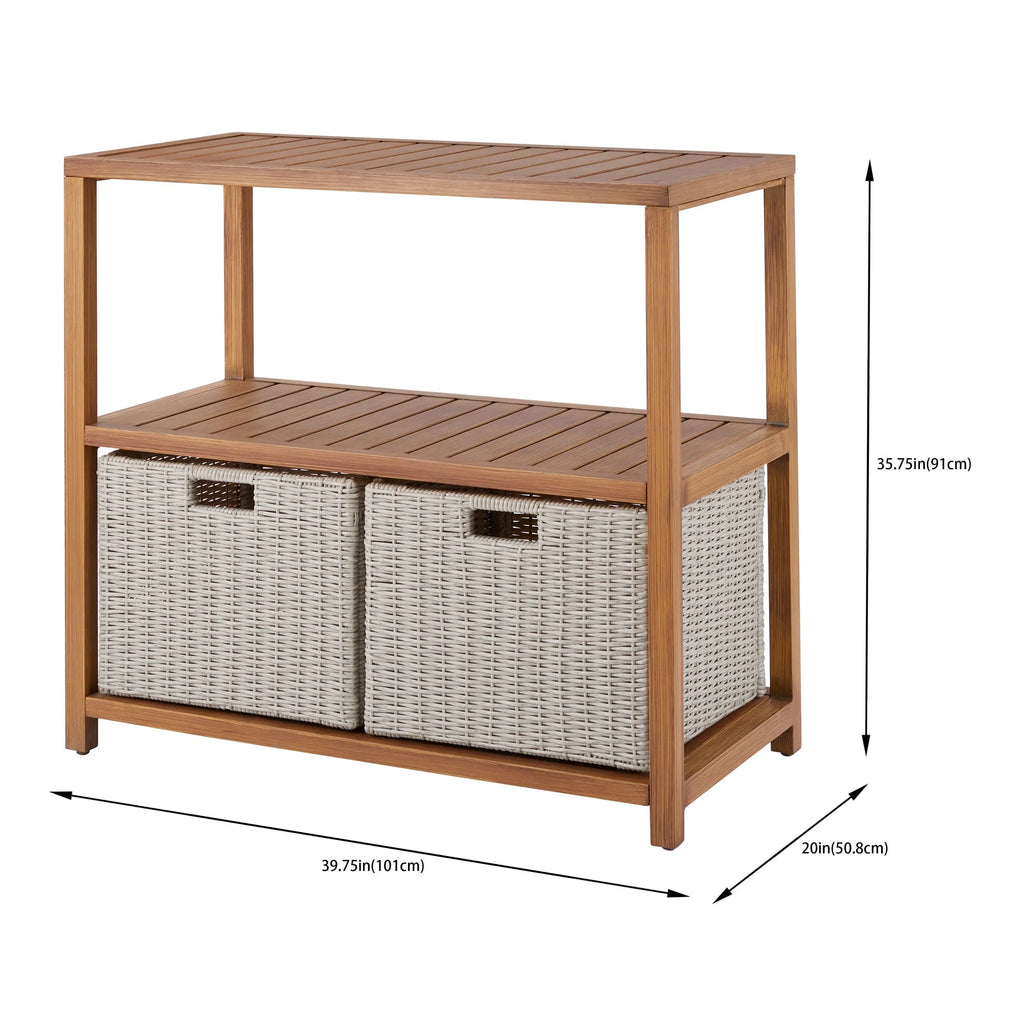 Gray Steel Outdoor Console Table G690