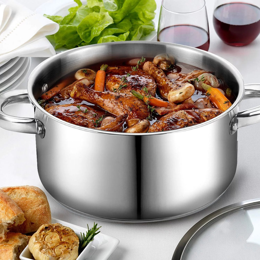 5-Quart Stainless-Steel Dutch Oven with Glass Lid H39859