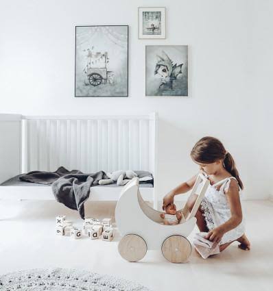Toy Pram with Blackboard A36211