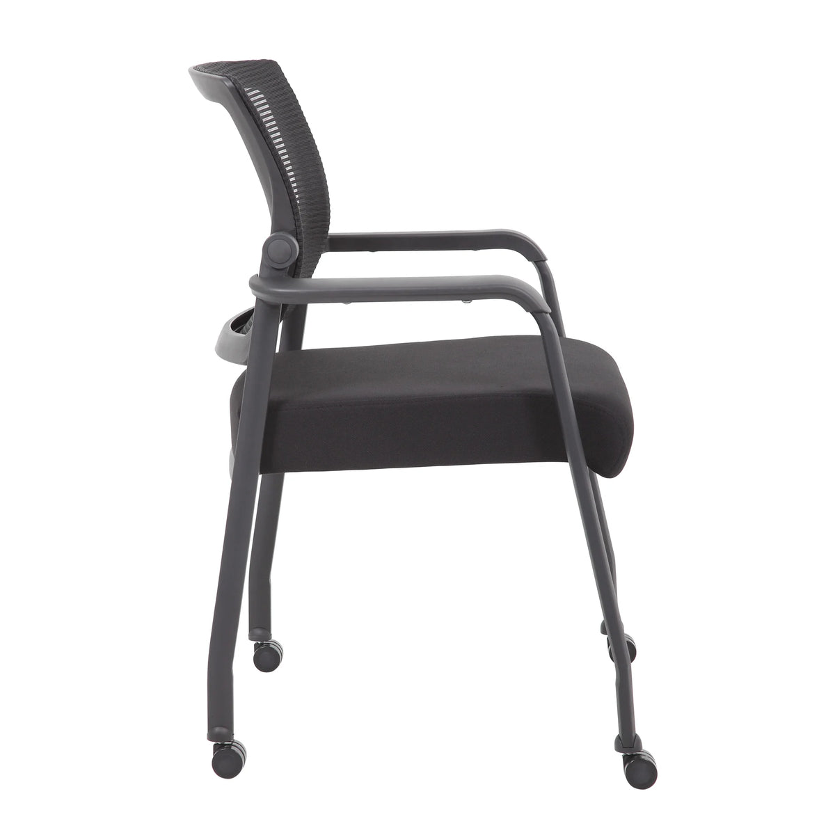 42" Round Table & 4 Mesh Guest Chair with Casters K720614