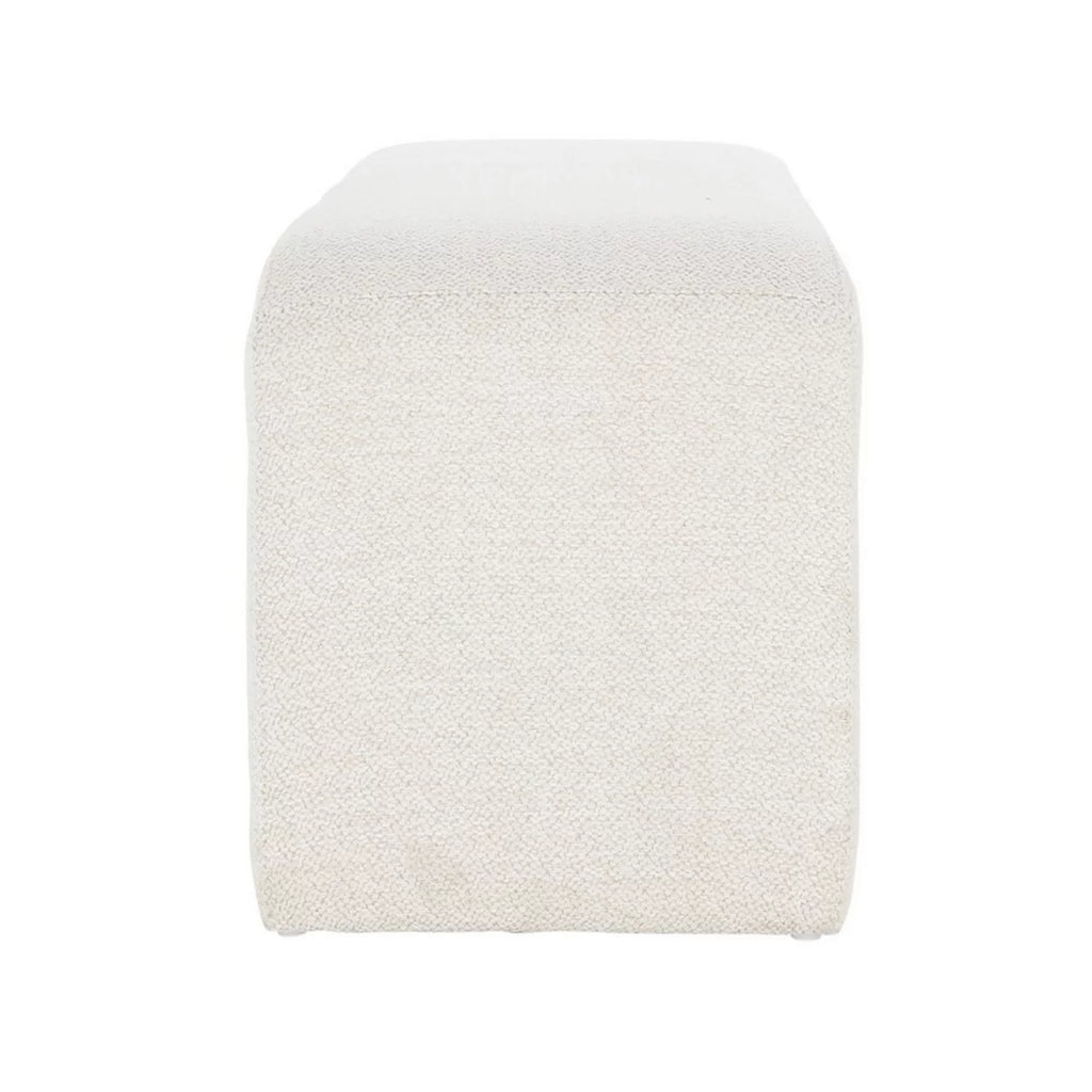 54 Inch White Wood Bench P65279