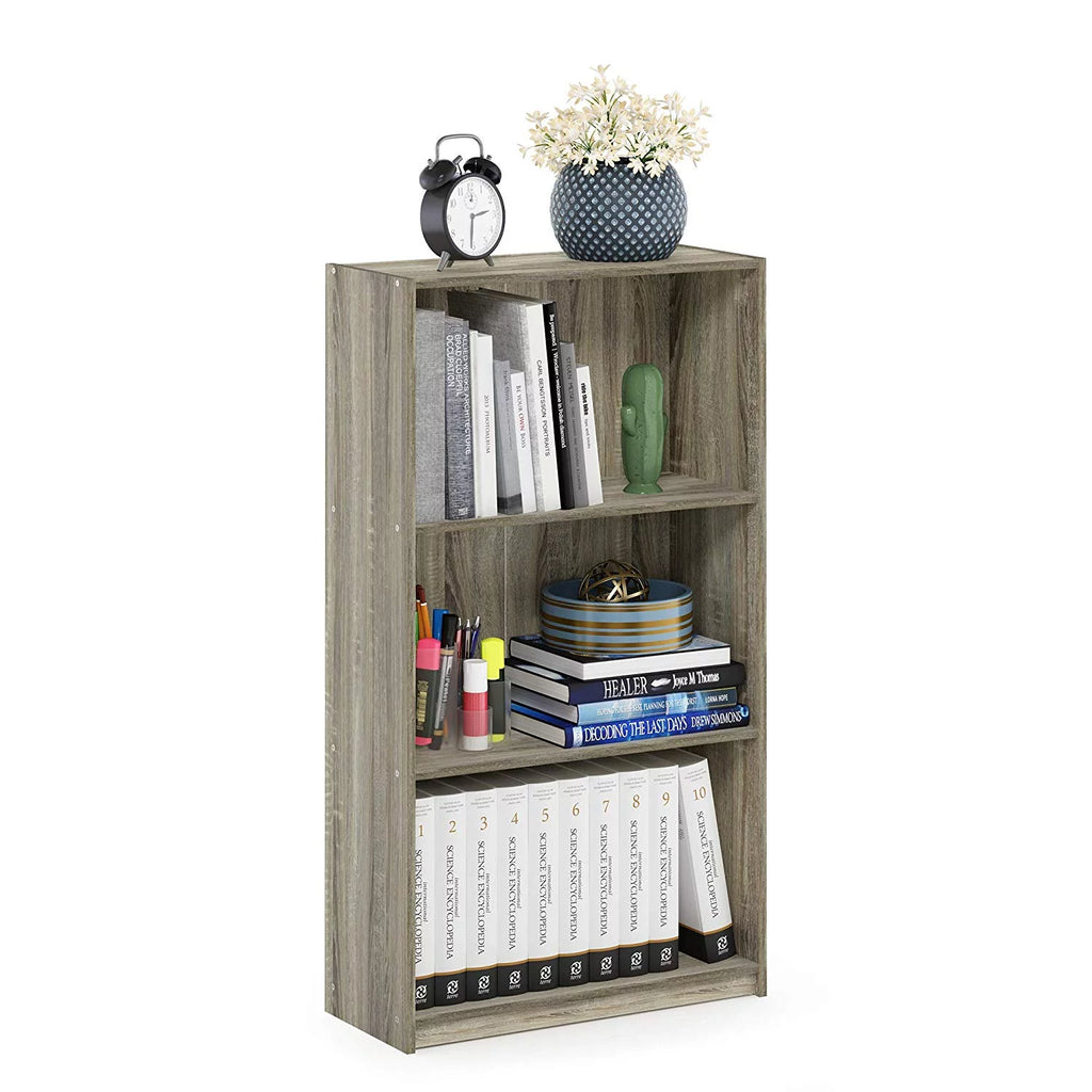 3-Tier Sonoma Oak Bookcase Storage Shelves P46955