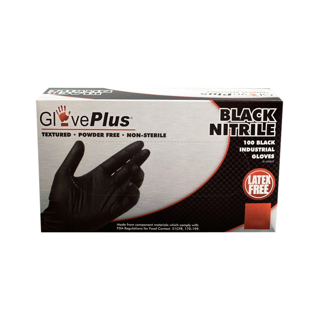 Large Black Nitrile Industrial Gloves, 1000 Per Case Z593138