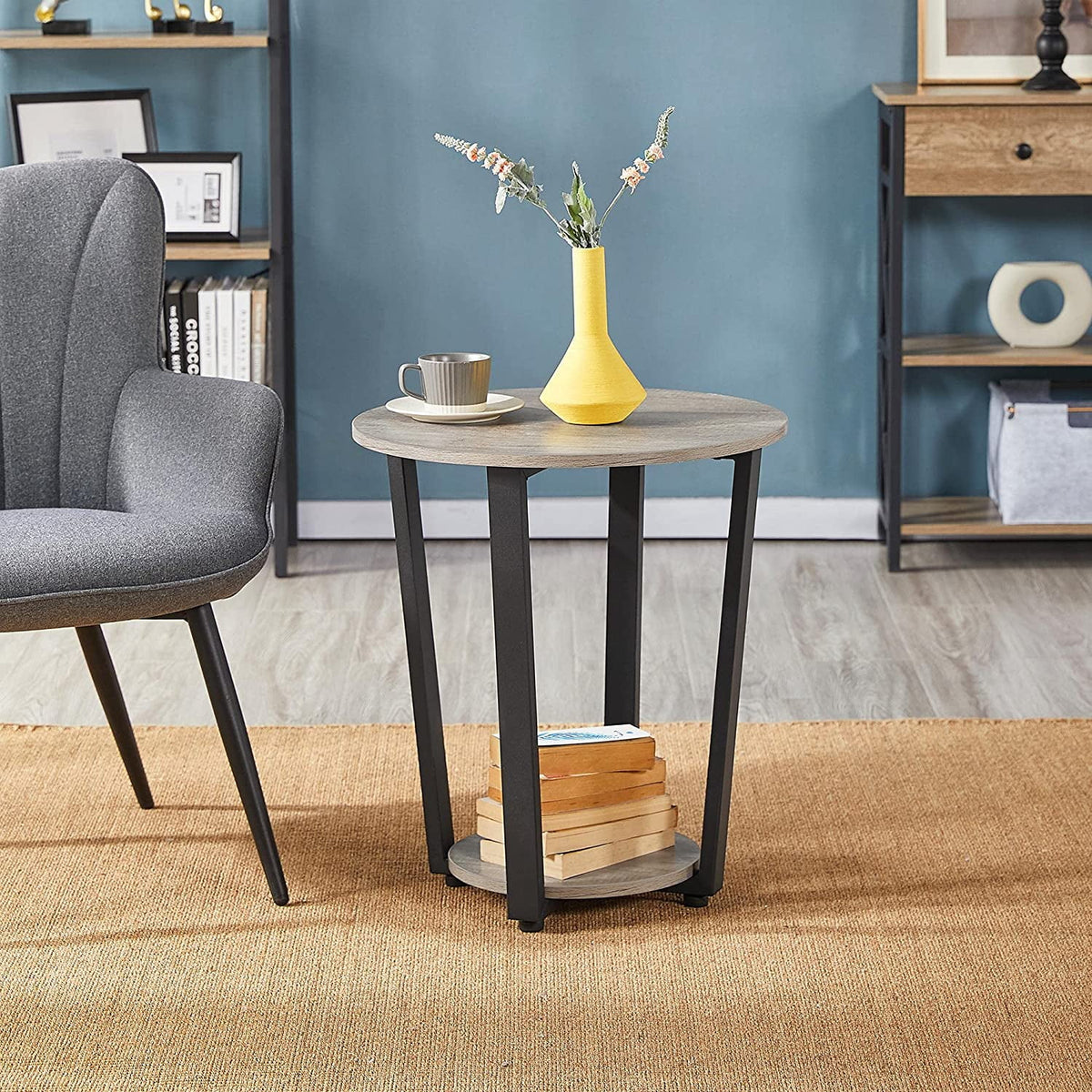 Round 2 Tier Side Table with Storage K1276
