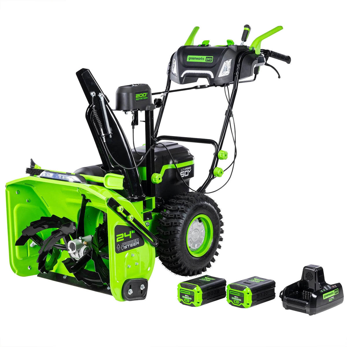60V Cordless Brushless Two-Stage Snow Blower with 8.0Ah Batteries Y582