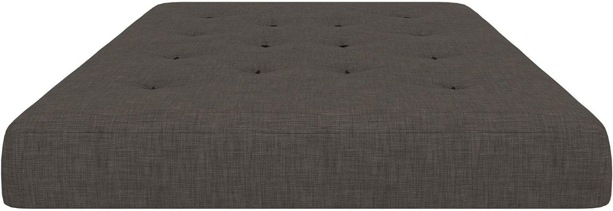 8-Inch Pocket Spring Coil Futon Mattress, Full, Taupe Gray U5333