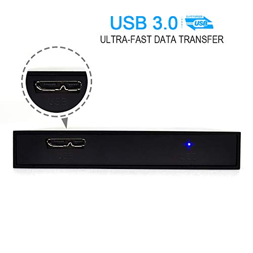 1TB Ultra Slim Portable External Hard Drive USB3.0 Silver T435415