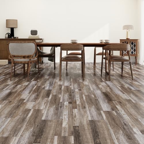 Peel and Stick Vinyl Flooring 36pcs 6"×36" Wood Effect Waterproof Z24780