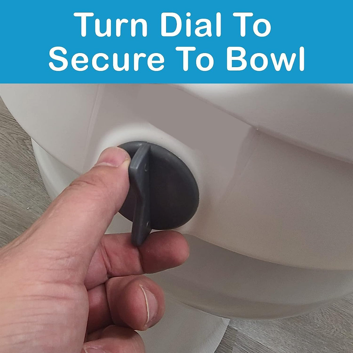 Raised Toilet Seat with Removable or Adjustable Handles - 4.5 Inch Toilet Seat Riser with Arms Y318404