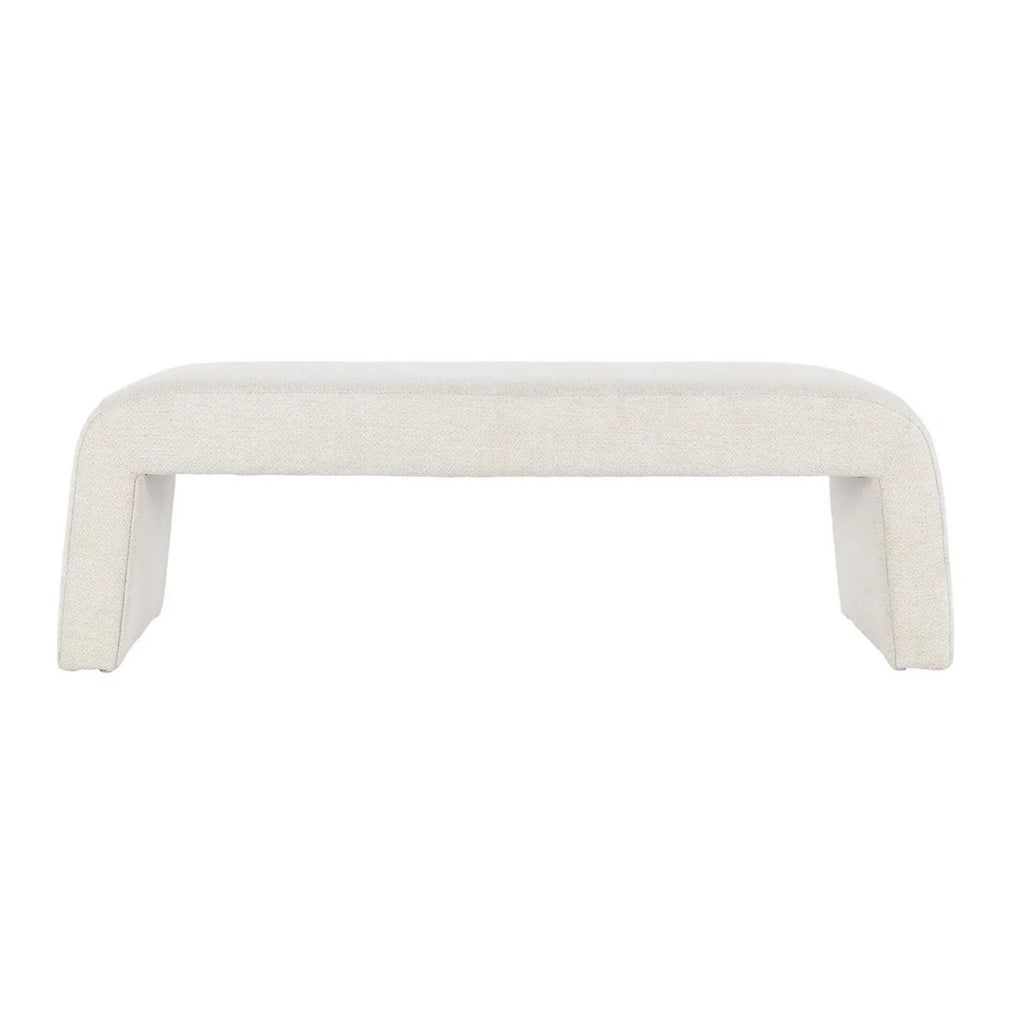 54 Inch White Wood Bench P65279