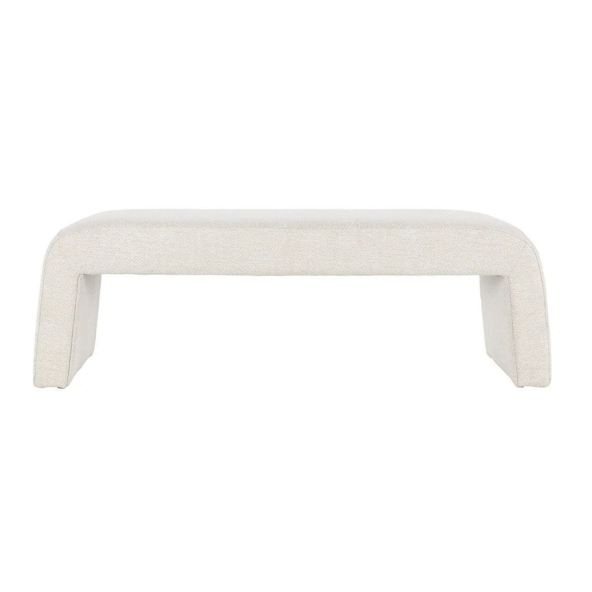 54 Inch White Wood Bench P65279