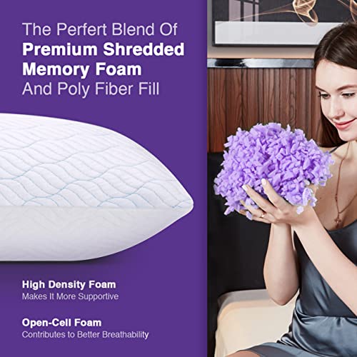 King Size Shredded Memory Foam Pillows Set of 2 F955362