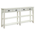 Cream Crackle Console Table U32658