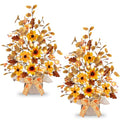 2 Pack Fall Tabletop Tree with 48 LED Battery Operated 18 Inch Q8603