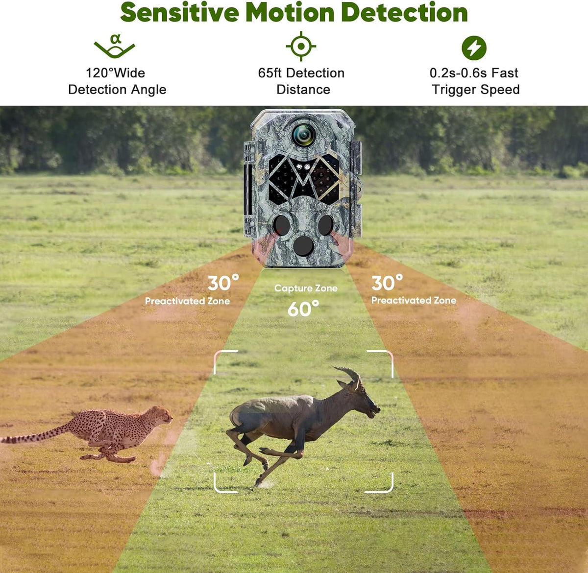 4K 32MP Trail Camera with Night Vision X578576