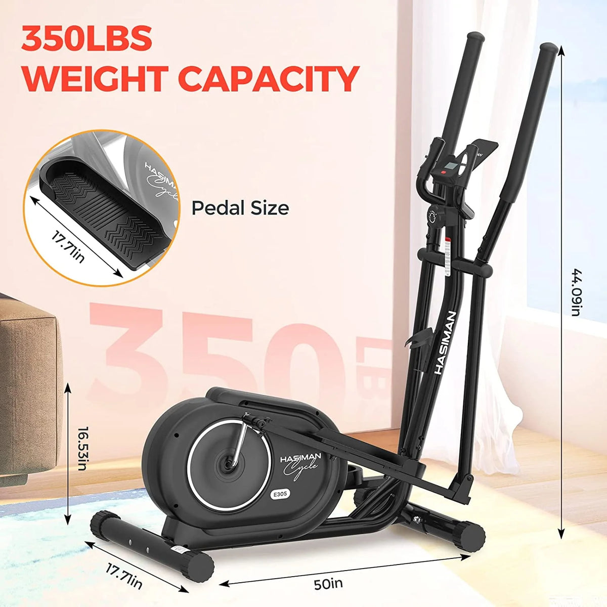 Magnetic Elliptical Machine with Heart Rate Monitor C832