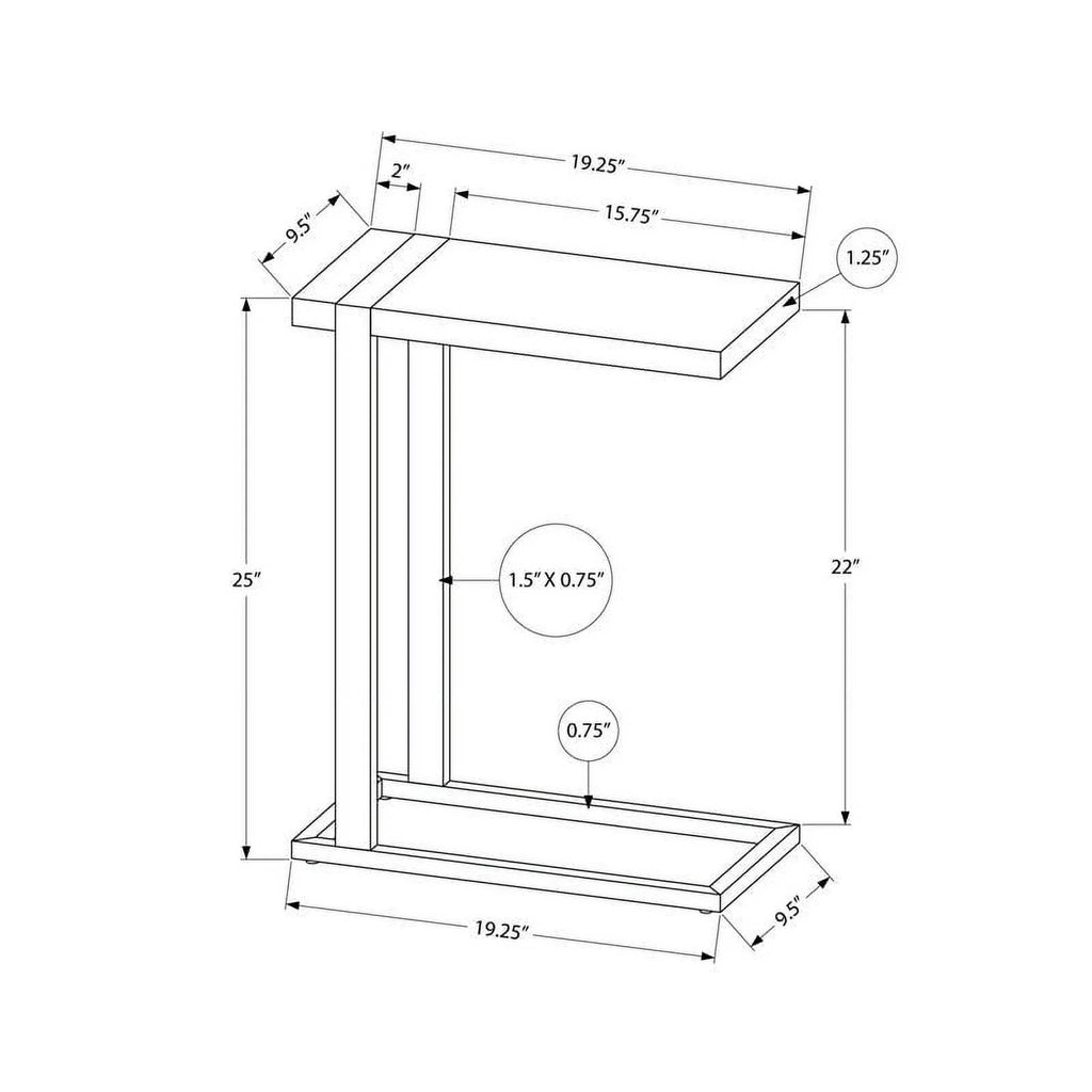 Black Rectangular Farmhouse Wood Side Table S57931
