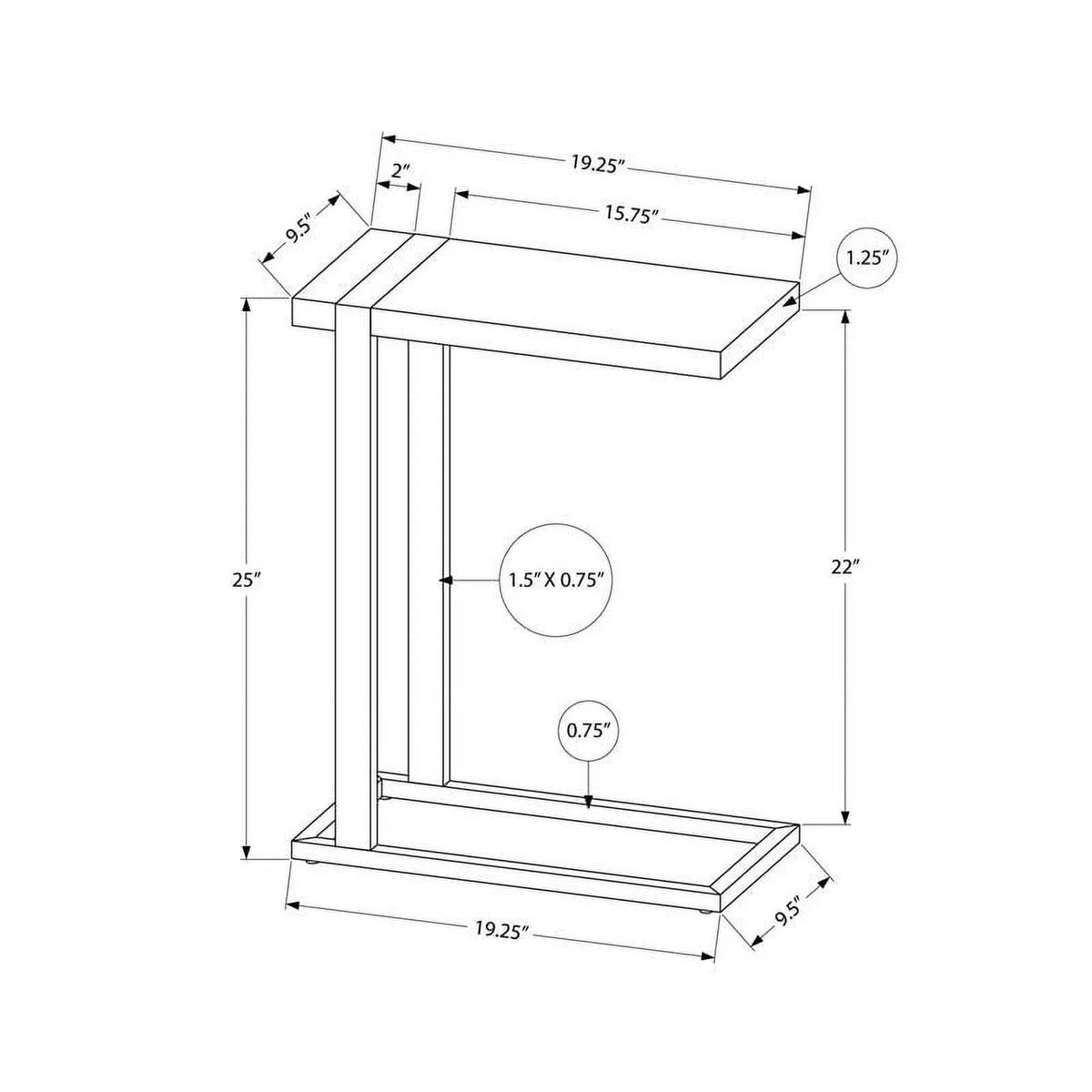 Black Rectangular Farmhouse Wood Side Table S57931