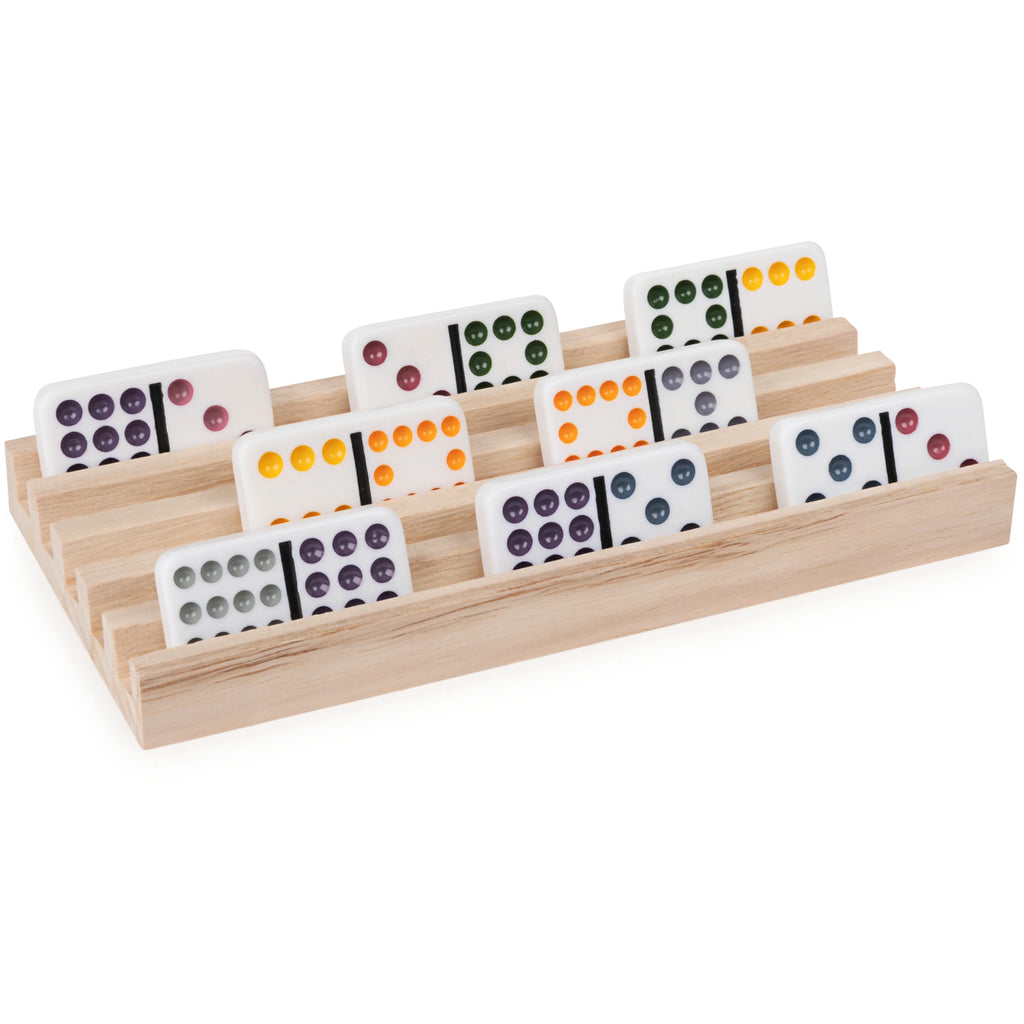 Wood Domino Racks, Set of 4 Z3684