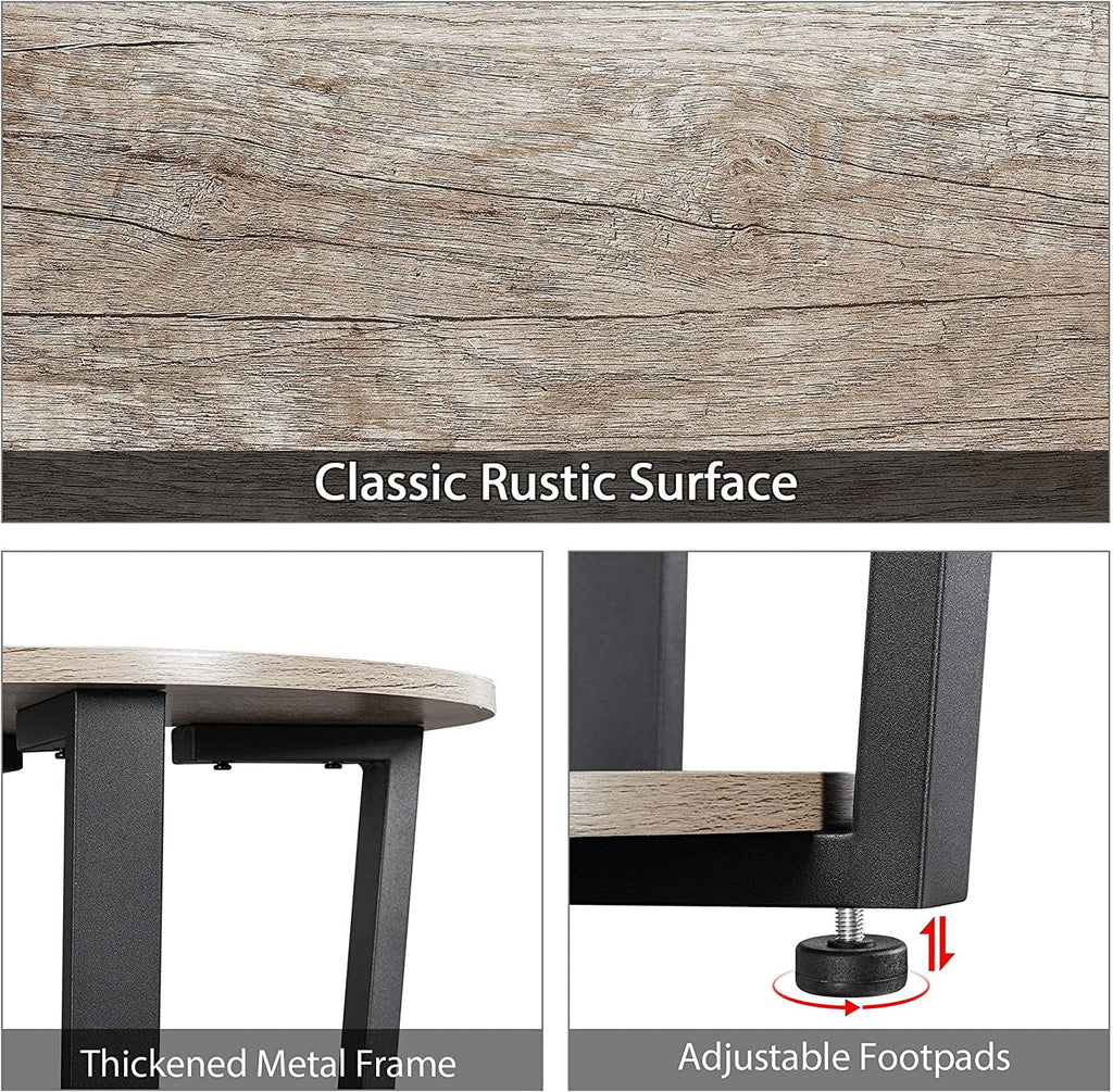 Round 2 Tier Side Table with Storage K1276