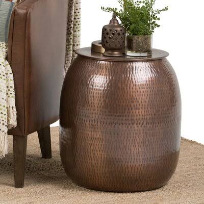 Metal Storage End Table Z68584
