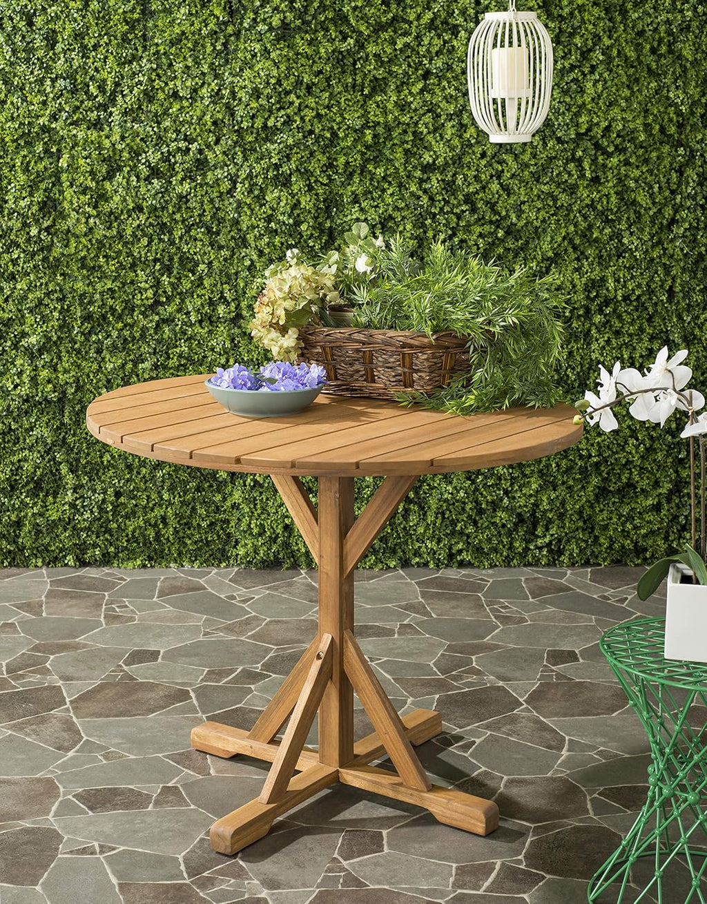 Dark Slate Gray Round Accent Table I271944