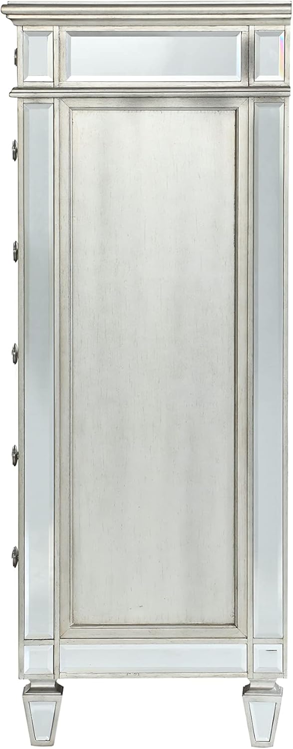 5 Drawer Mirrored Dresser with Pull-Out Tray S68956