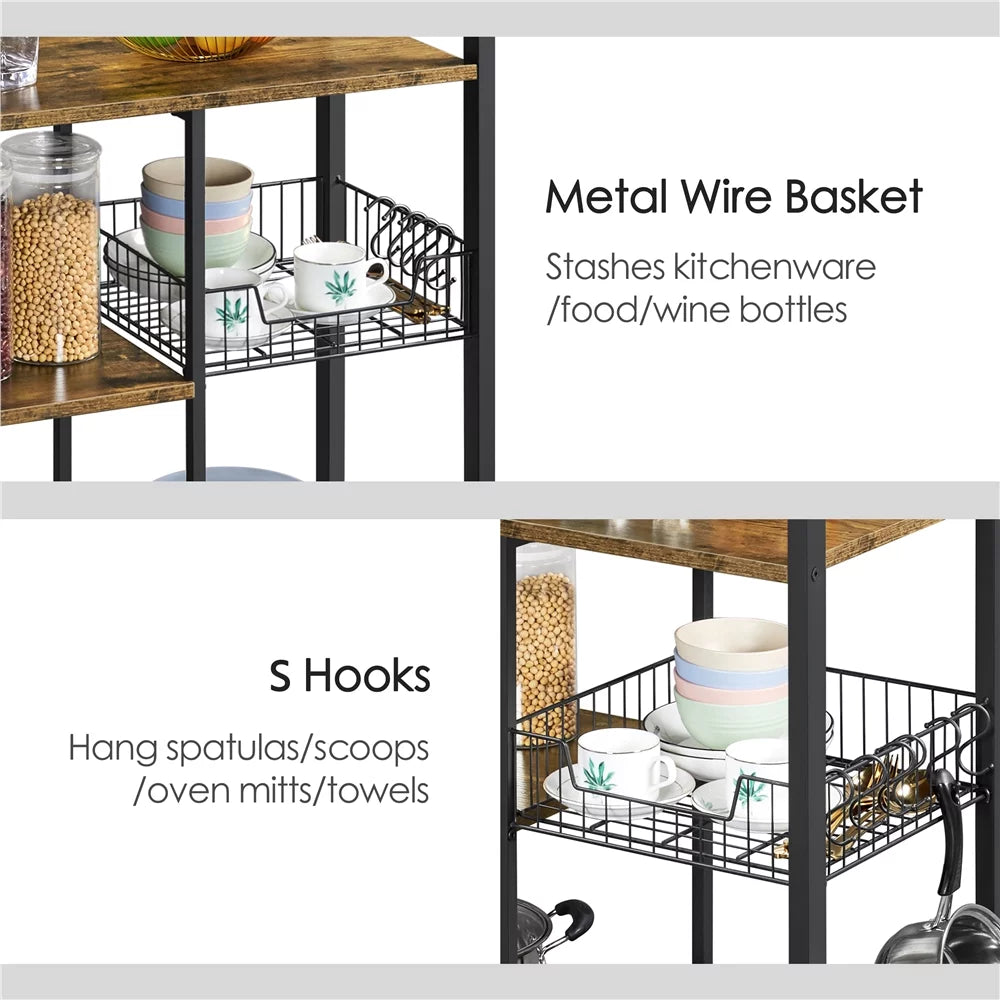 4-Tier Kitchen Baker's Rack with Power Outlet Y605