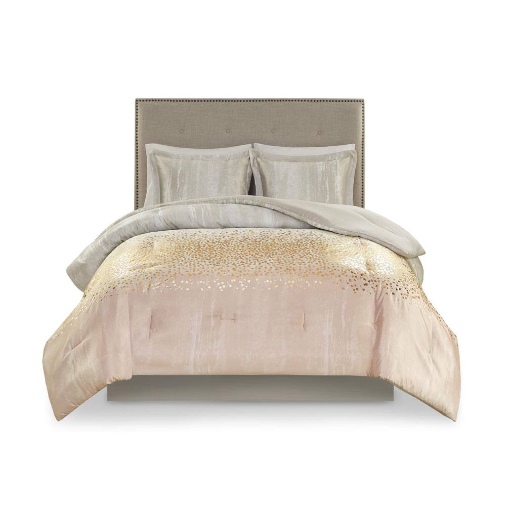 Blush Metallic Print 3 Piece Duvet Set H31336