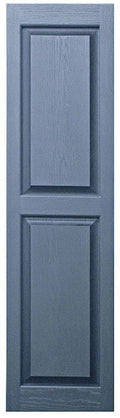 Blue Raised Panel Vinyl Exterior Shutters 2-Pack E753