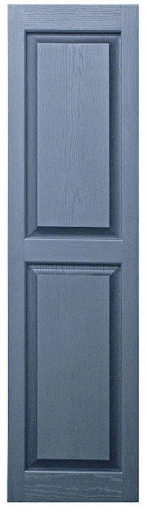 Blue Raised Panel Vinyl Exterior Shutters 2-Pack E753