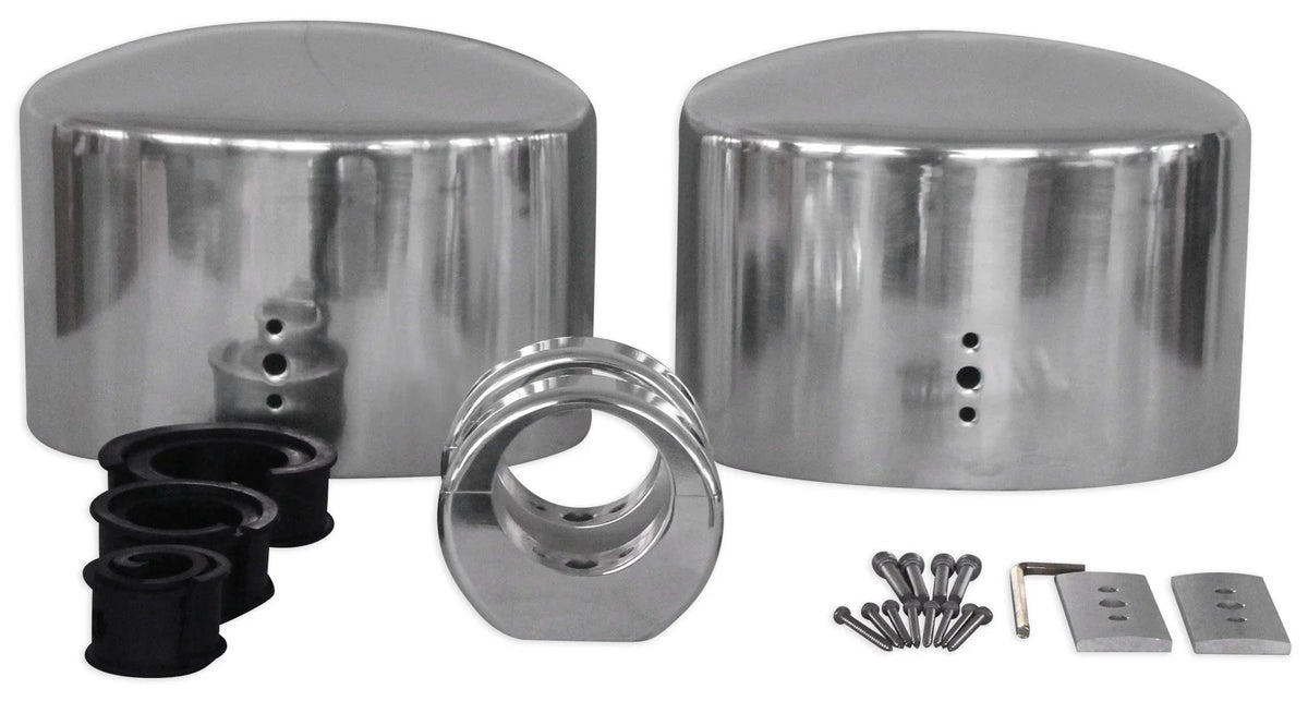 Polished Silver Aluminum Wakeboard Tower Speaker Enclosures S782397