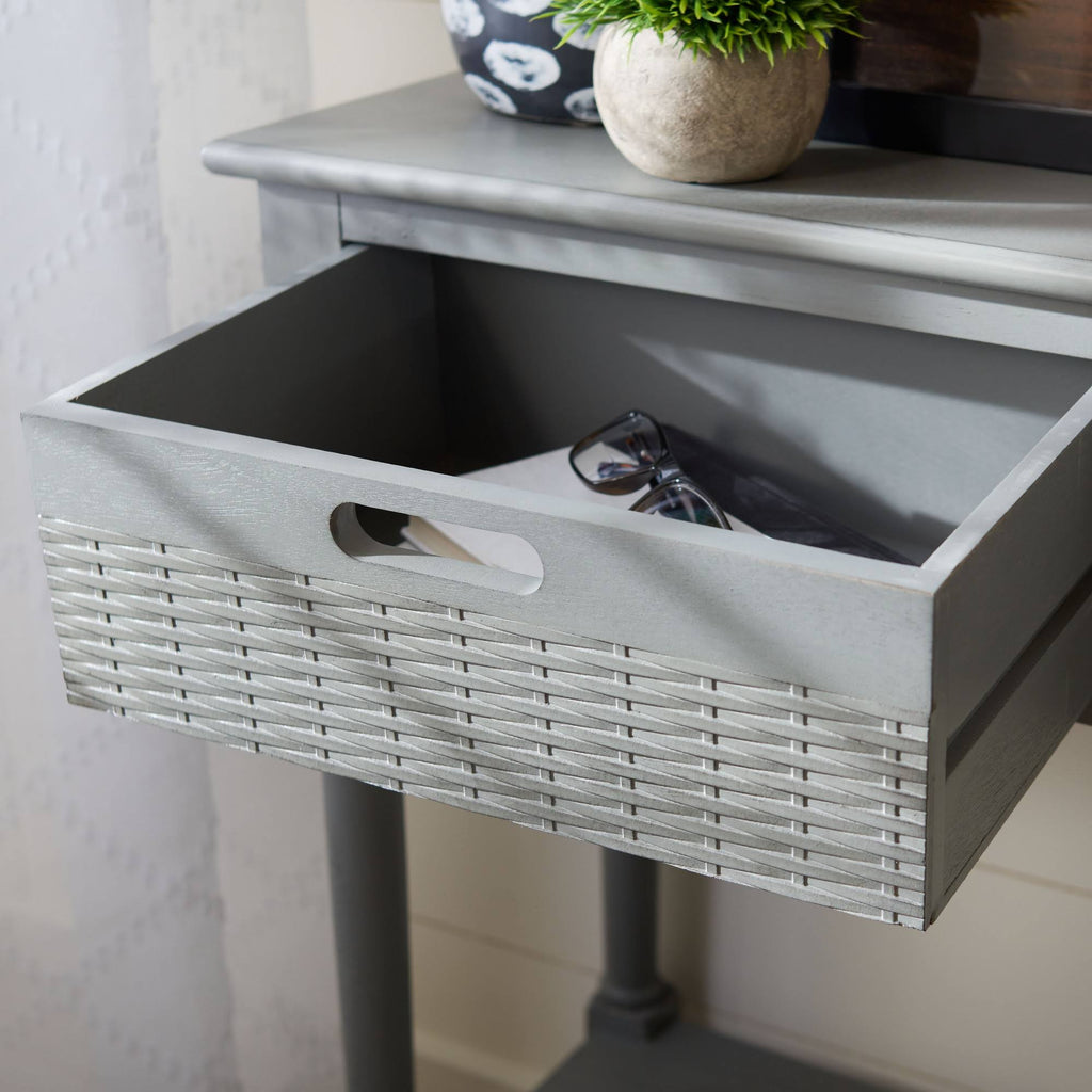 3 Drawer Console Distressed Grey Q88249