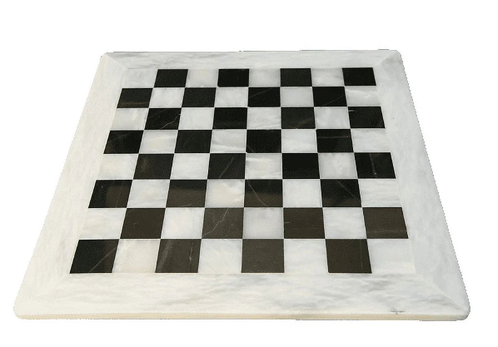 15 Inches Handmade White and Black Weighted Marble Chess Game Set G9220
