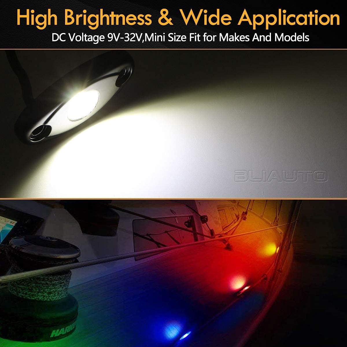 White LED Rock Lights 12 Pods F33203