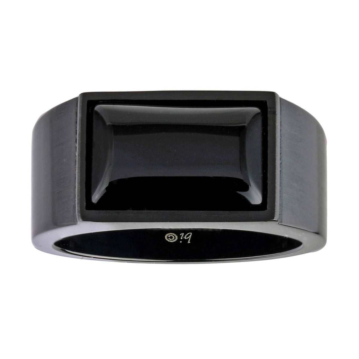 Black Ion Plated Stainless Steel Ring D577999
