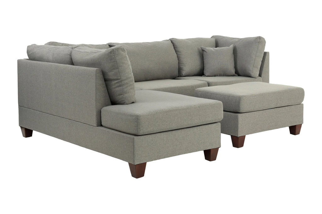 3 Pcs Sectional Sofa Set Gray L80440