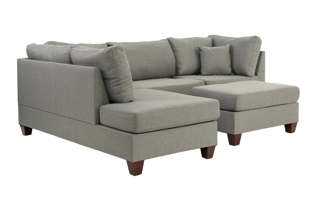 3 Pcs Sectional Sofa Set Gray L80440