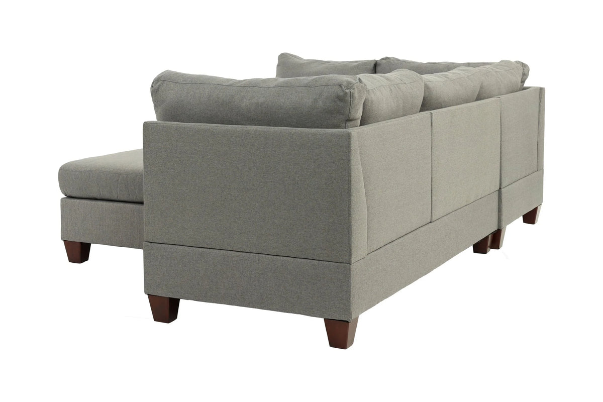 3 Pcs Sectional Sofa Set Gray L80440