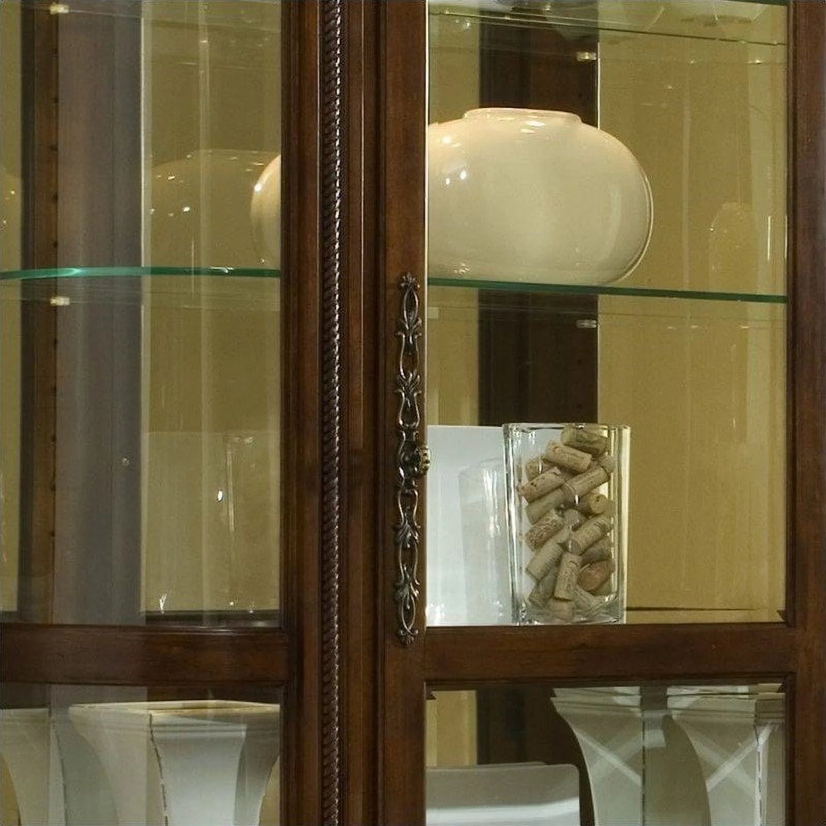 Curved End Curio Cabinet A1267